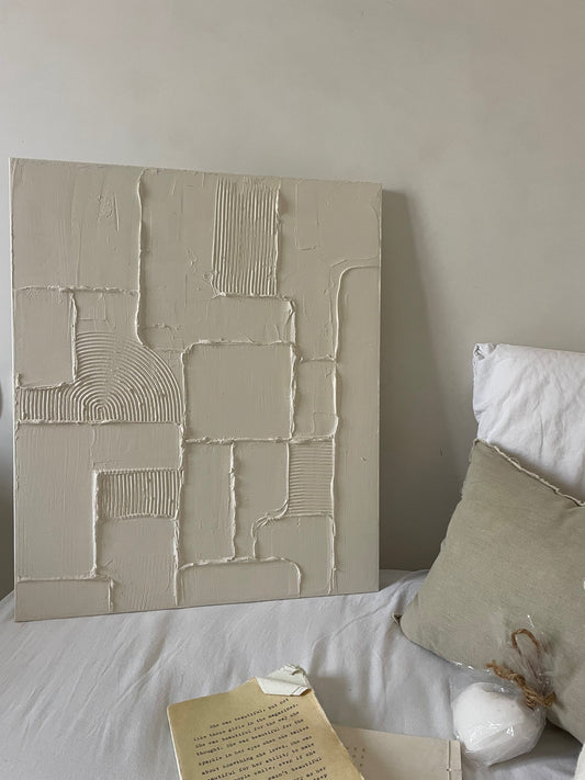 תמונה (יצירה  בטקסטורה)- דגם ריבועים